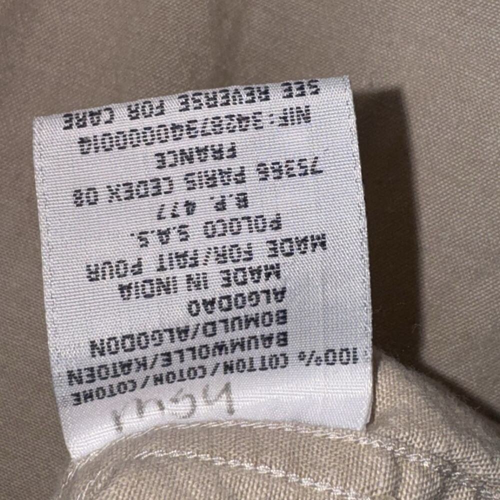 Polo Ralph‎ Lauren Yarmouth Oxford Cloth Button Down Collar Shirt 15.5 Men’s Tan - Picture 5 of 8